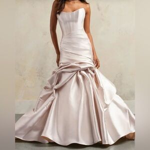 Maggie Sottero Strapless Cream Gown